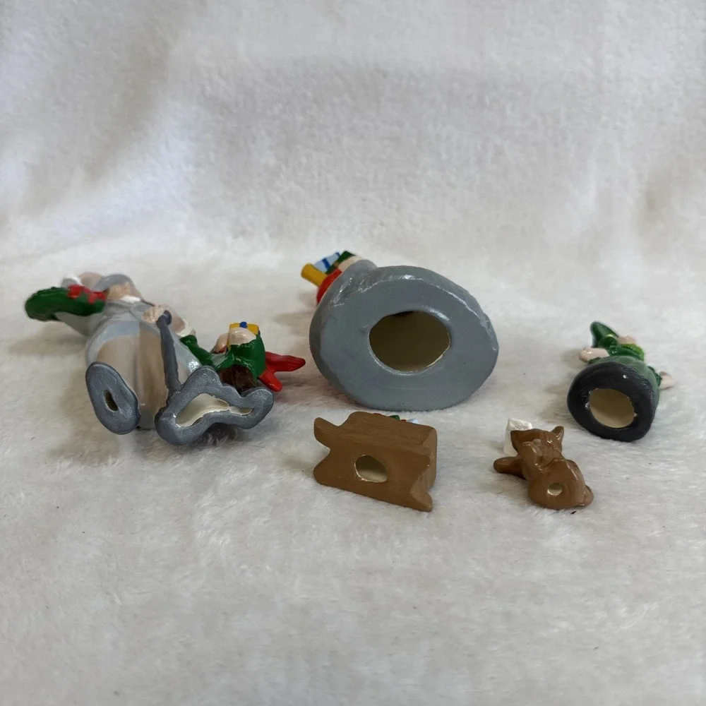 Vintage Christmas Village Figurine Set Victorian Family Carolers 5 Piece